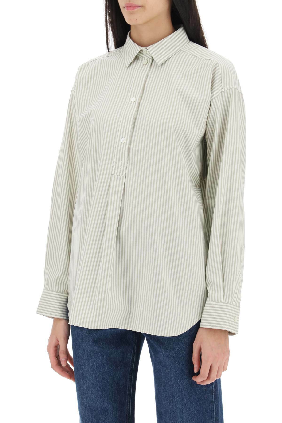 TOTEME striped oxford shirt White