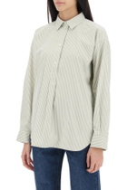 TOTEME striped oxford shirt White