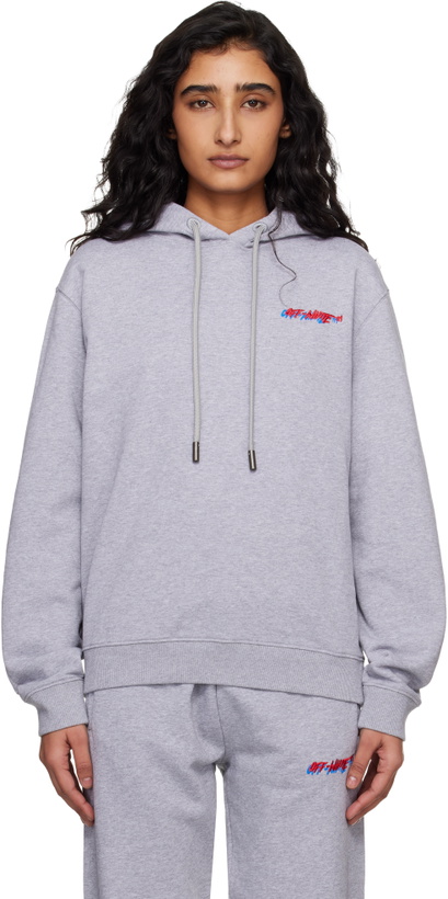 Photo: Off-White Gray Shadow Reg Hoodie