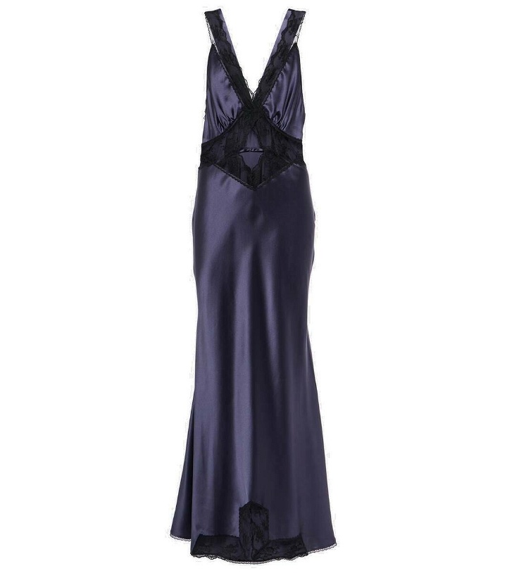 Photo: SIR Aries lace-trimmed silk satin gown