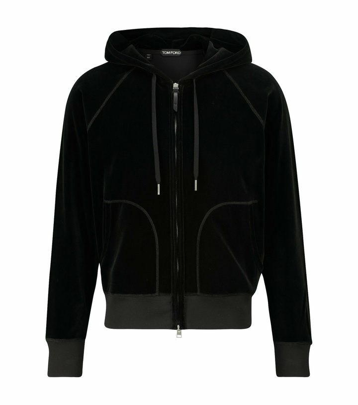 Photo: Tom Ford - Hooded velour sweatshirt