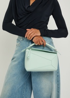 Loewe Puzzle Edge Small Leather top Handle bag - Light Blue - One Size