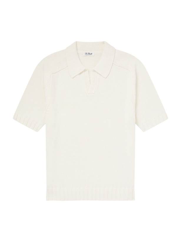 Photo: De Petrillo - Knitted Cotton Polo Shirt - Neutrals