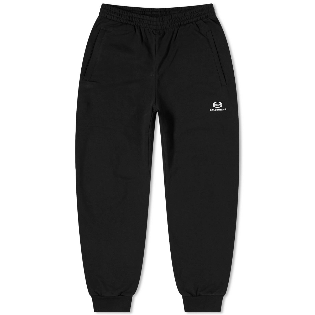 Photo: Balenciaga Men's Logo Slim Sweatpants in Black/White