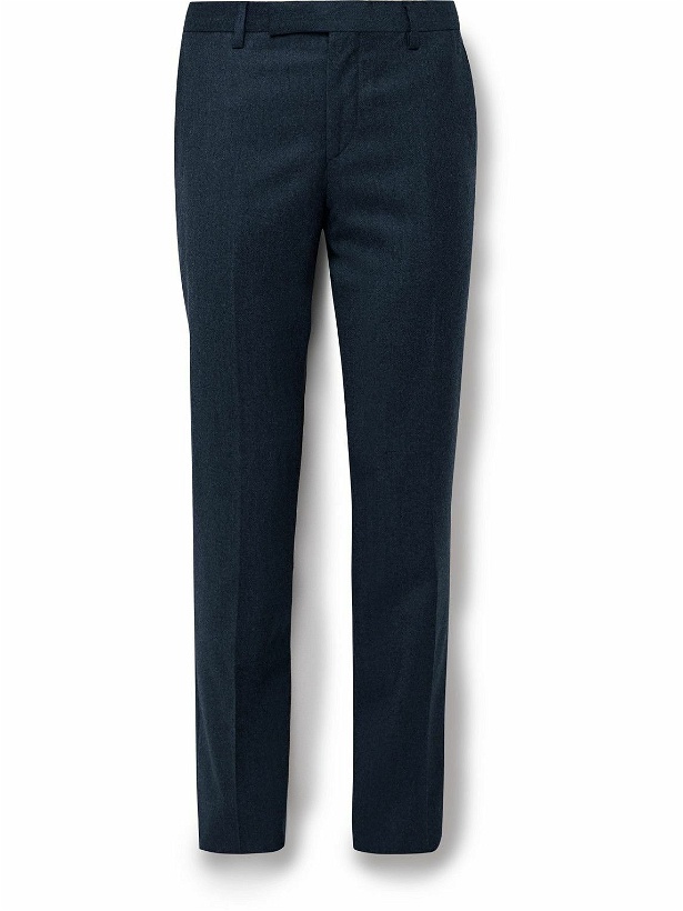 Photo: Paul Smith - Slim-Fit Wool and Cashmere-Blend Flannel Suit Trousers - Blue