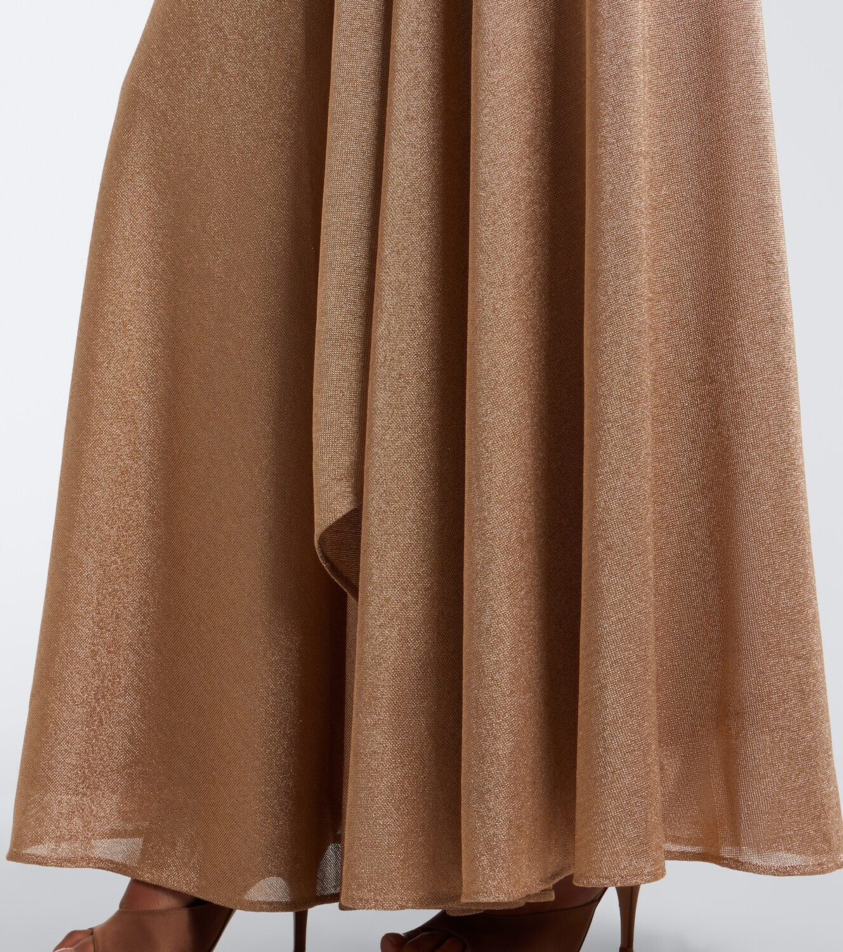 Christopher Esber Embellished gathered jersey lamé gown