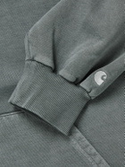 Carhartt WIP - New Balance Sculpture Centre Garment-Dyed Cotton-Blend Jersey Hoodie - Gray