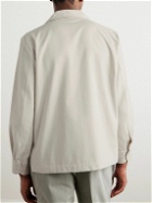 Stòffa - Camp-Collar Cotton-Twill Overshirt - Neutrals