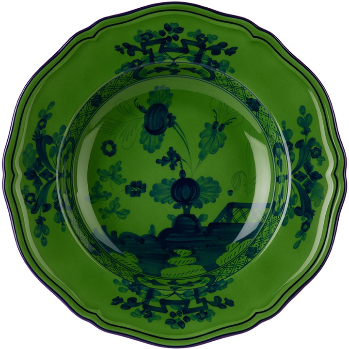 Photo: Ginori 1735 Green Oriente Italiano Soup Plate