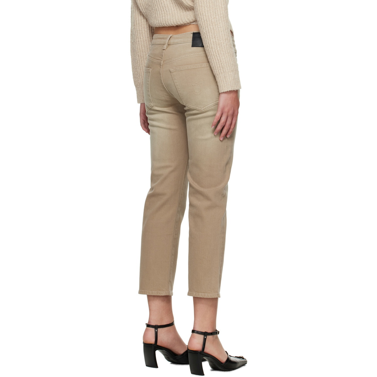 R13 Tan Boy Straight Jeans
