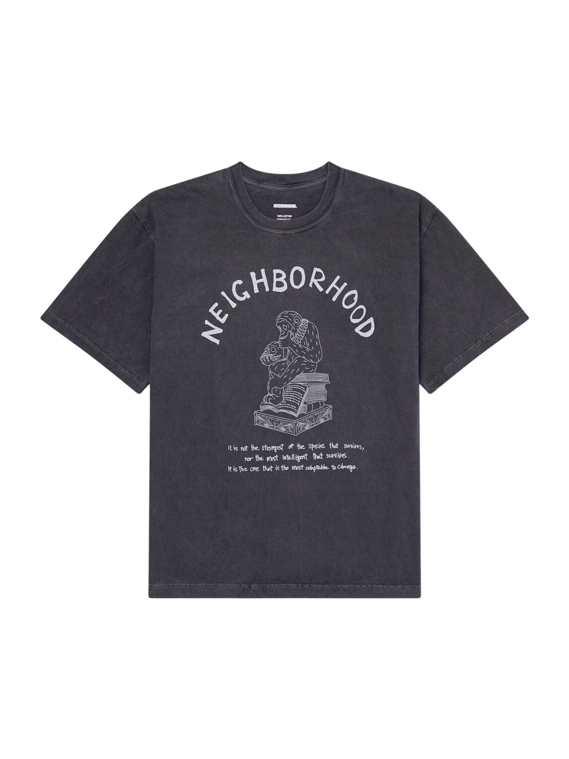 Neighborhood Men's 2 Long Sleeve Box Logo T-Shirt in Black