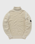 C.P. Company Fleece Knit Roll Neck Beige - Mens - Pullovers