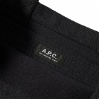A.P.C. Men's Lou Large Logo Tote in Black Multi