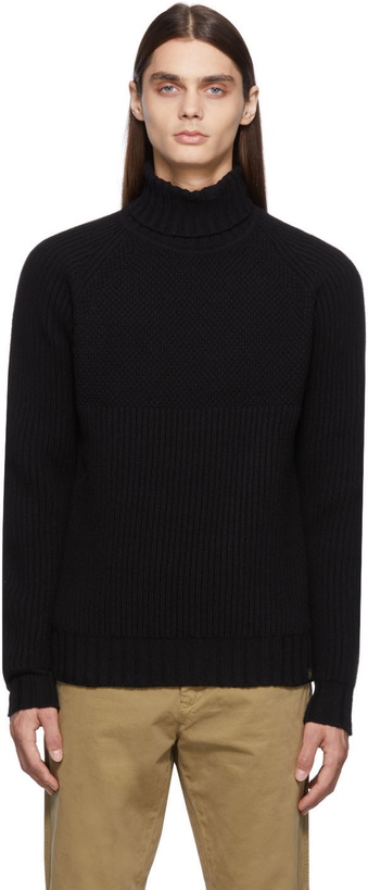 Photo: Belstaff Black Marine Turtleneck