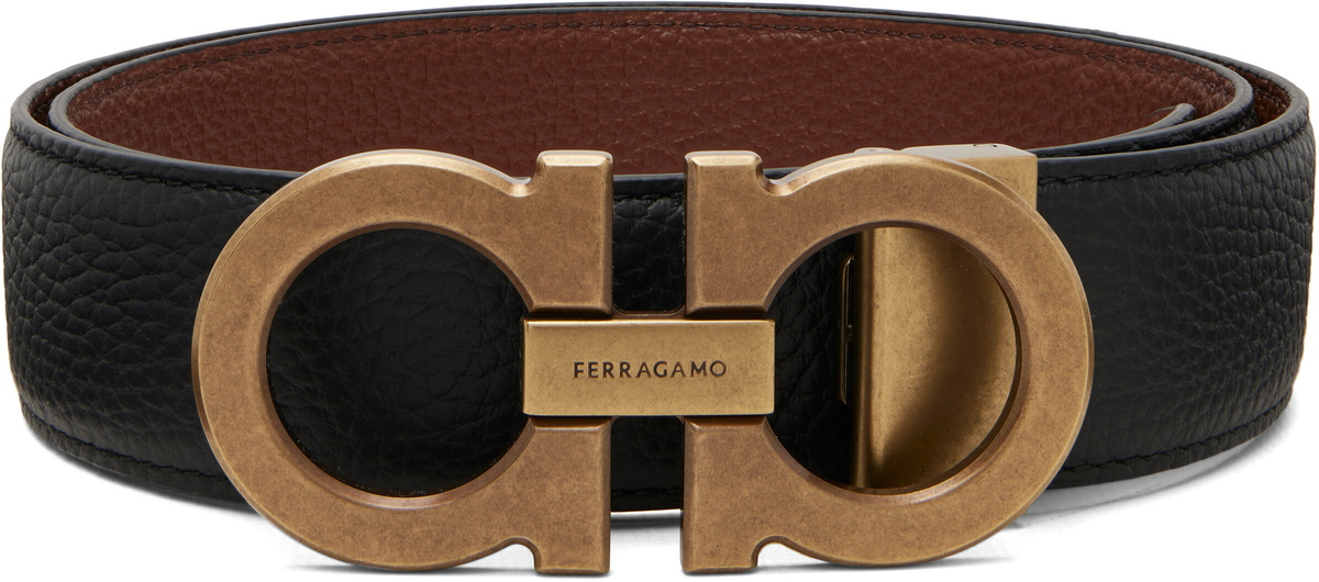 Ferragamo Black Gancini Belt