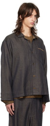Aviva Jifei Xue Blue Boxy Denim Shirt