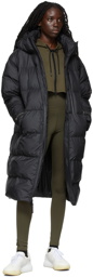 adidas by Stella McCartney Black Quilted Long Puffer Coat