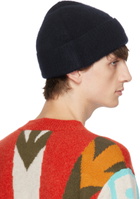 ZEGNA x The Elder Statesman Navy Brushed Beanie