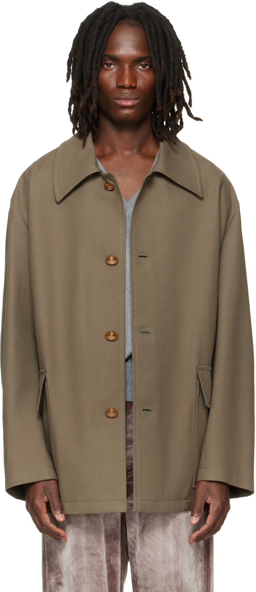 Vivienne Westwood Gray & Beige Alien Track Jacket Vivienne Westwood
