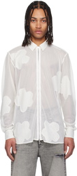 FORMA White Flower Patches LS Zip Shirt