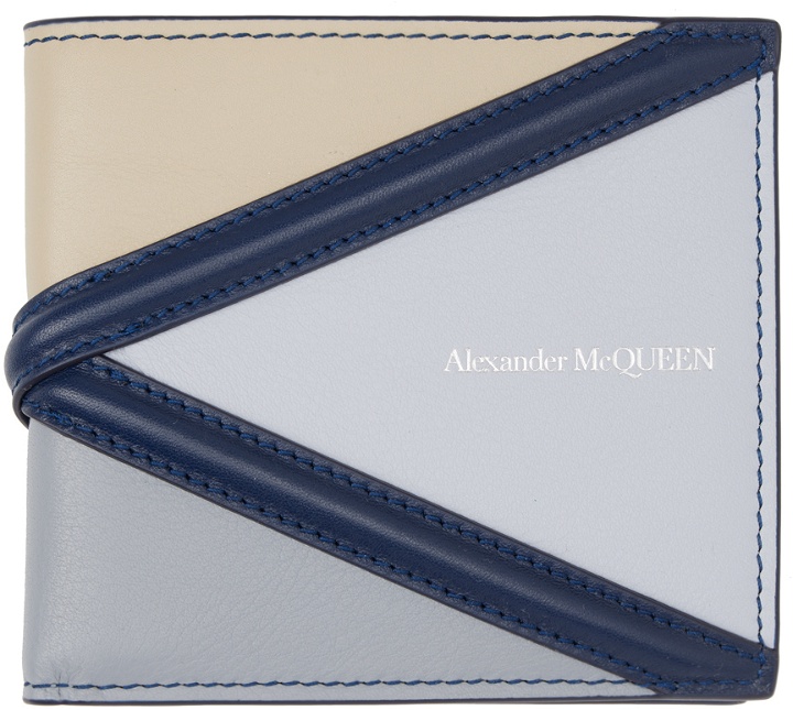 Photo: Alexander McQueen Beige & Gray 'The Harness' Wallet