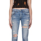 Moussy Vintage Blue Bowie Tapered Jeans