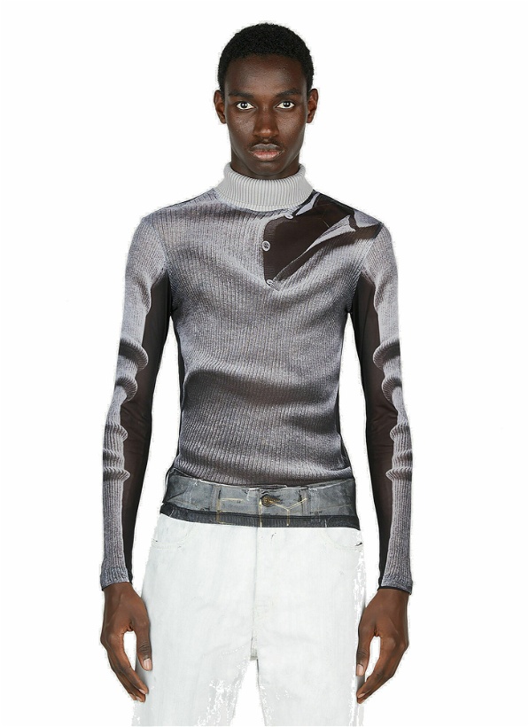 Photo: Y/Project x Jean Paul Gaultier  - Trompe L'Oeil Sweater in Grey