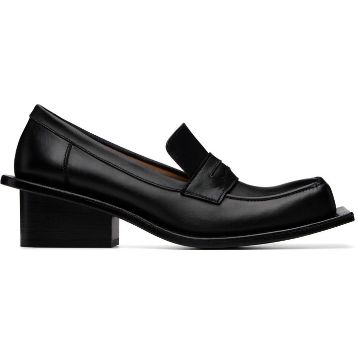 Photo: FIDAN NOVRUZOVA Black Barry Chunky Heel Loafers