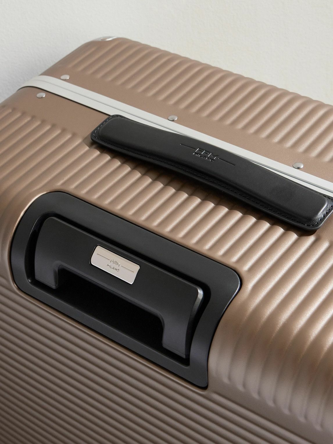 FPM Milano - Bank Light 76cm Leather-Trimmed Makrolon® Polycarbonate Spinner Suitcase
