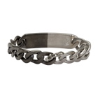Maison Margiela Silver and Black Chain-Link Bracelet