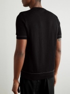 Brioni - Sea Island Cotton-Piqué T-Shirt - Black
