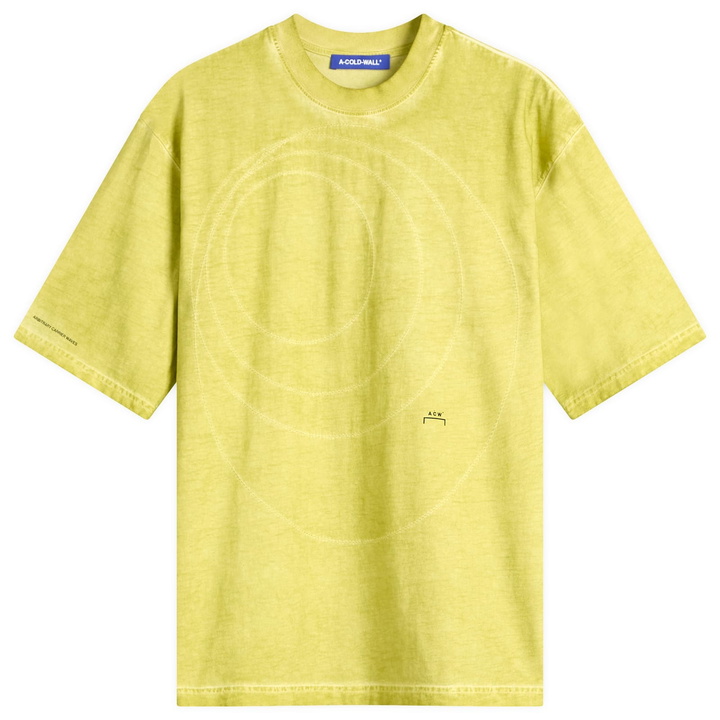 Photo: A-COLD-WALL* Men's Frequency T-Shirt in Yellow Citronelle