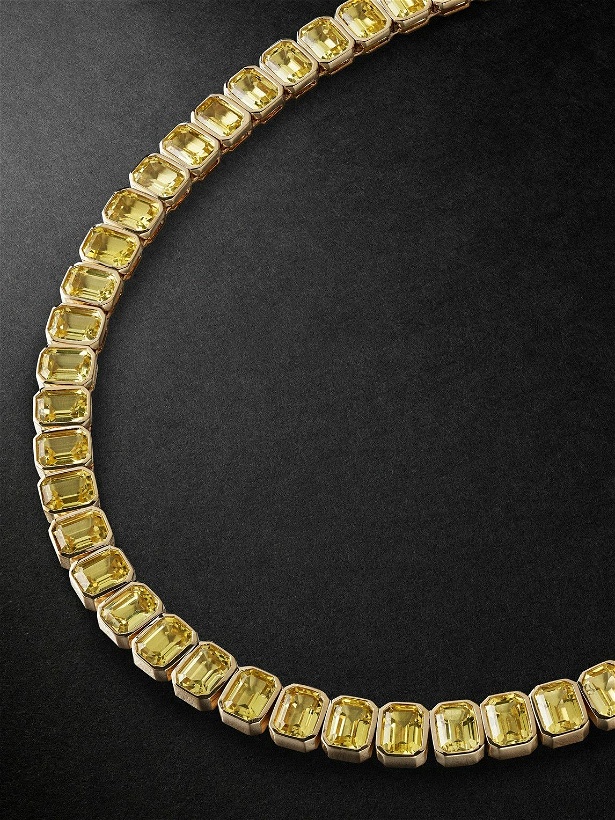 Photo: 42 Suns - 14-Karat Gold Yellow Sapphire Tennis Necklace
