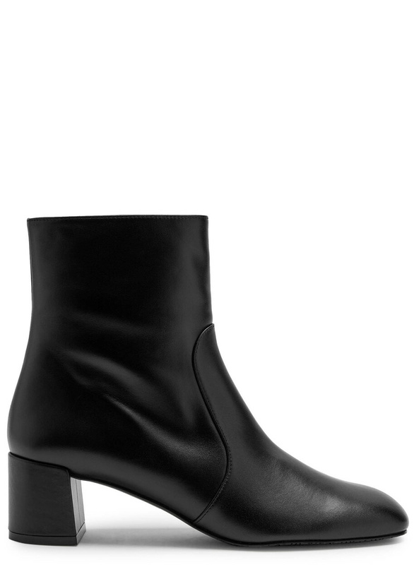 Photo: Stuart Weitzman Maeve 50 Leather Ankle Boots Black