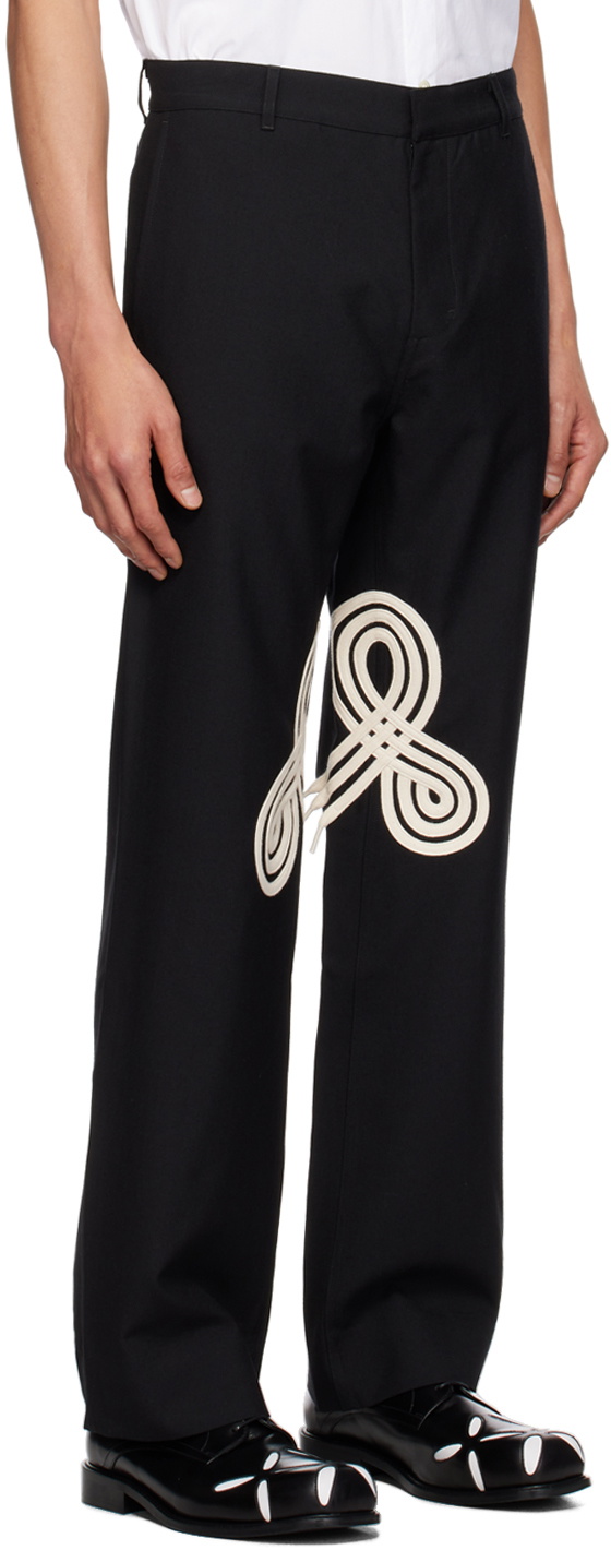 Stefan Cooke Black Braided Trousers Stefan Cooke