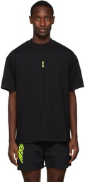 MSGM Black Embroidered Logo T-Shirt