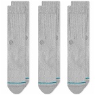 Stance Icon Sock - 3 Pack in Grey