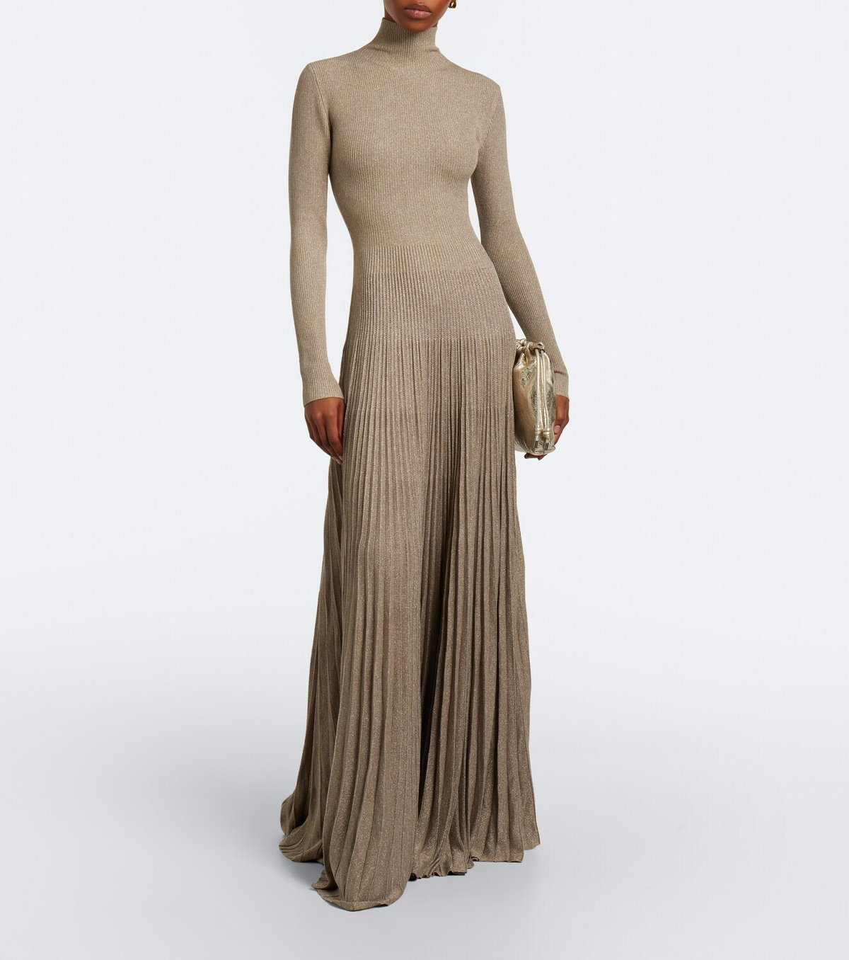 Ralph Lauren Collection Knitted pleated maxi dress