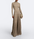 Ralph Lauren Collection Knitted pleated maxi dress