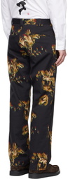 Paul Smith Black 'Disrupted Rose' Trousers