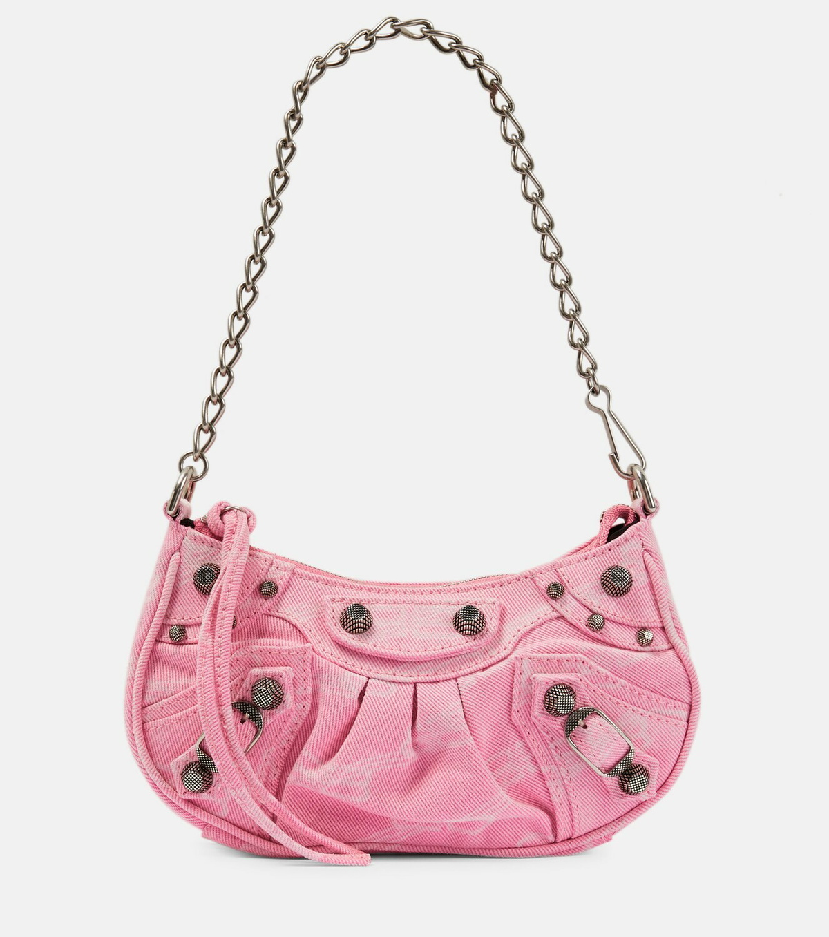 Balenciaga - Le Cagole Mini denim logo shoulder bag Balenciaga