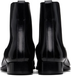 TOM FORD Black Burnished Leather Edgar Chelsea Boots