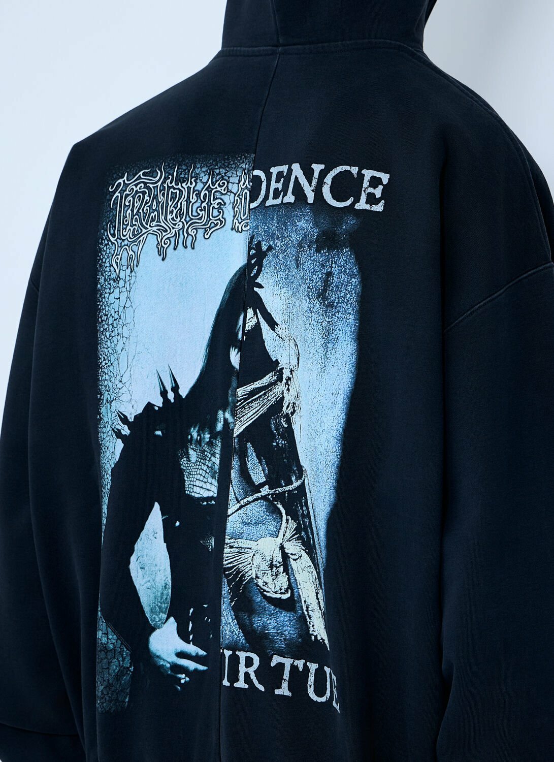 Vetements Cof Cut-Up Zip-Up Hooded Sweatshirt