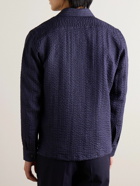 Richard James - Striped Linen-Seersucker Shirt - Blue