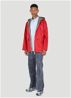 Hooded Rain Jacket in Red