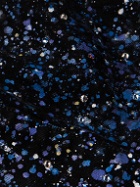 AMIRI - Distressed Embellished Paint-Splattered Denim Jacket - Black