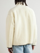 Marni - Suede and Leather-Trimmed Shearling Jacket - Neutrals
