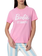 MC2 Saint Barth Woman Cotton Jersey Crewneck T-shirt Emilie With Barbie St. Barth Print | Barbie Special Edition
