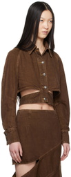 Eckhaus Latta Brown Ellipse Denim Jacket