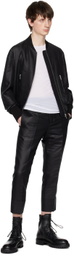 SAPIO Black Double Bomber Jacket